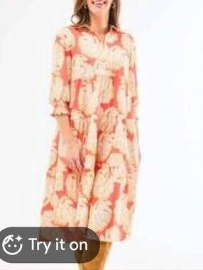 MARY SQUARE Eleanor dress floral Tiers Midi Medium
